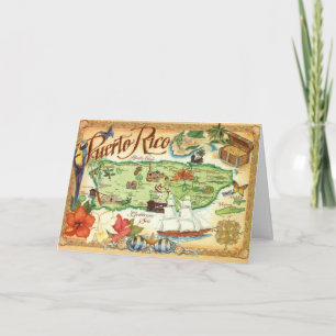 Puerto Rico Illustrierte Karte