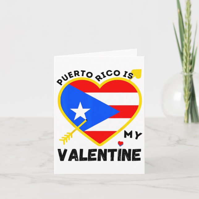 Puerto Rico ist mein Valentinstag Puerto Karte (Vorderseite)