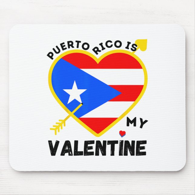 Puerto Rico ist mein Valentinstag Puerto Mousepad (Vorne)