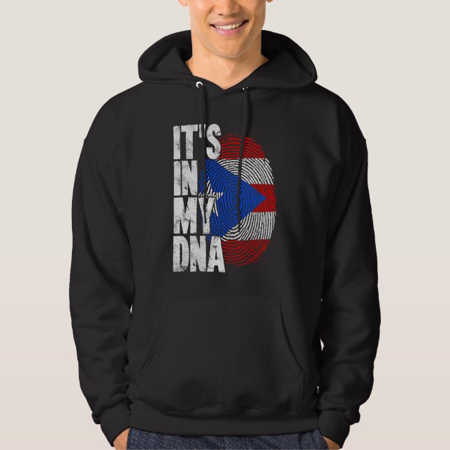 Puerto Rico It's In My DNA  For Men Flag Puerto Ri Hoodie (Vorderseite)