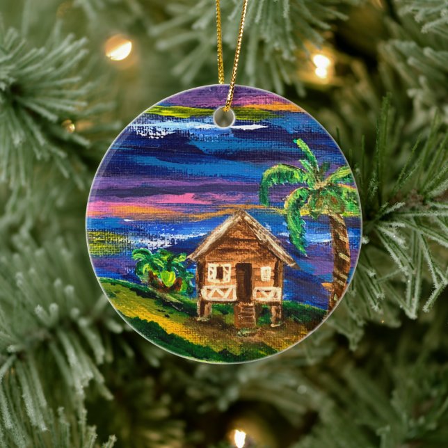 Puerto Rico Jibaro Keramik Ornament (Baum)