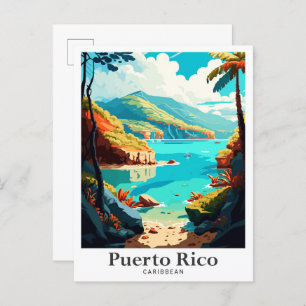 Puerto Rico Karibischer Jahrgang Postkarte
