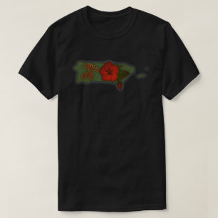 Puerto Rico Karte Boricua Coqui Taino Blume T - Sh T-Shirt