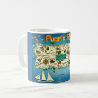 Puerto Rico Karte Tasse