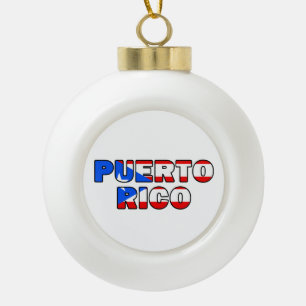 Puerto Rico Keramik Kugel-Ornament