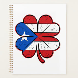 Puerto Rico Kleeblattflagge Vintage Gravur Vektor  Planer