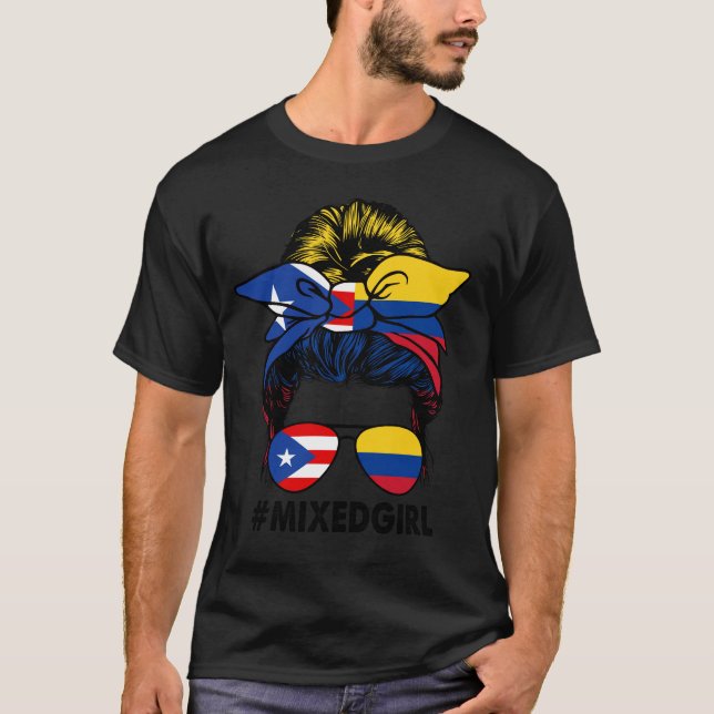 Puerto Rico Kolumbien Flagge Puerto Rico Kolumbien T-Shirt (Vorderseite)
