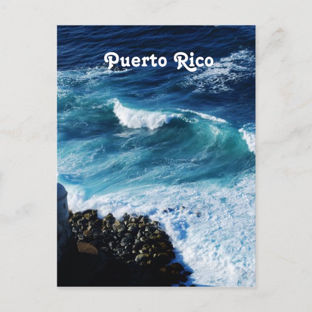 Puerto Rico Küste Postkarte (Vorderseite)