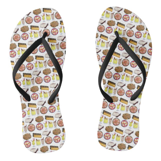 Puerto Rico Liebe Küche Puerto Rico Feinschmecker Flip Flops (Fußbett)