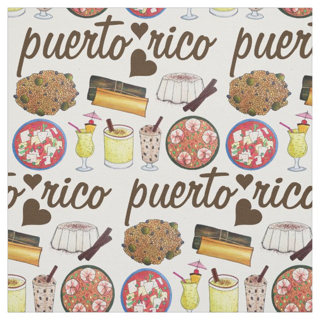 Puerto Rico Liebe Küche Puerto Rico Feinschmecker Stoff (Muster)
