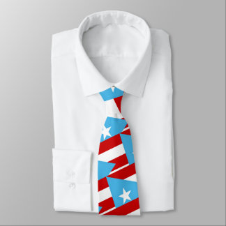 Puerto Rico Light Blue Flag Pattern Necktie Krawatte