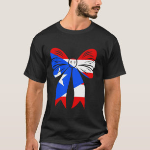 Puerto Rico Mädchen Kokette Schleife Band Puerto R T-Shirt