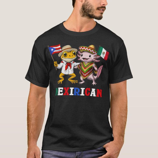 Puerto Rico Mexiko Erbe T-Shirt (Vorderseite)