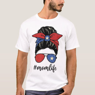 Puerto Rico-Momlife-Unordentliche-Frisur-Sonnenbri T-Shirt