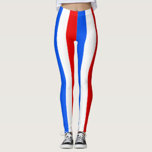 Puerto Rico Nationale Flaggenfarben Vertikal gestr Leggings