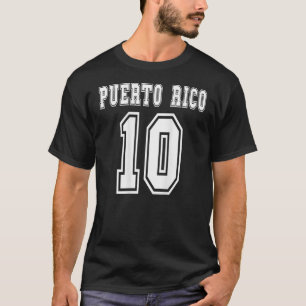 Puerto Rico Nummer 10 auf der hinteren Sportnummer T-Shirt