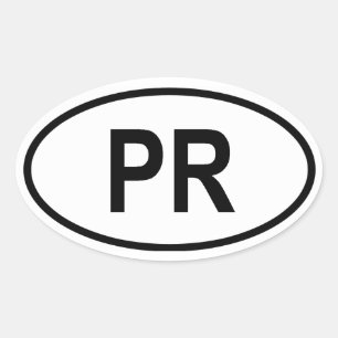 Puerto Rico Ovaler Aufkleber