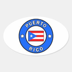 Puerto Rico Ovaler Aufkleber