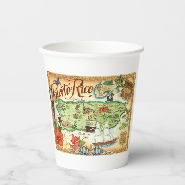 Puerto Rico Paper Cups Pappbecher (Vorderseite)