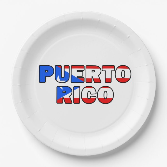 Puerto Rico Pappteller (Vorderseite)