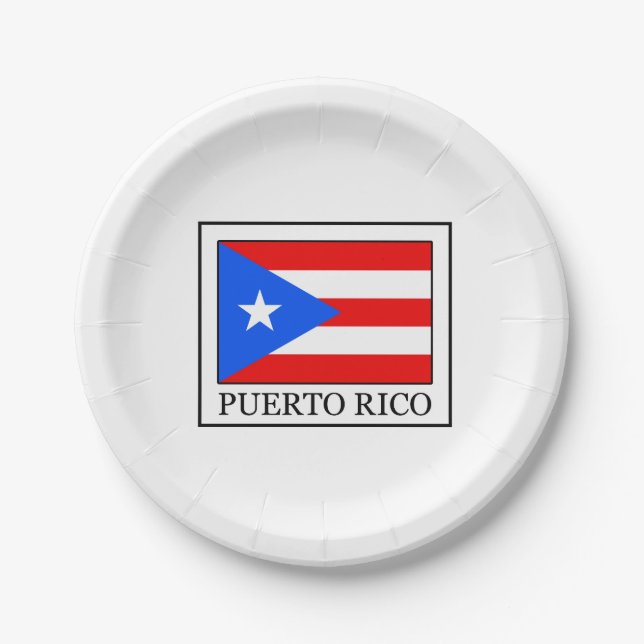 Puerto Rico Pappteller (Vorderseite)