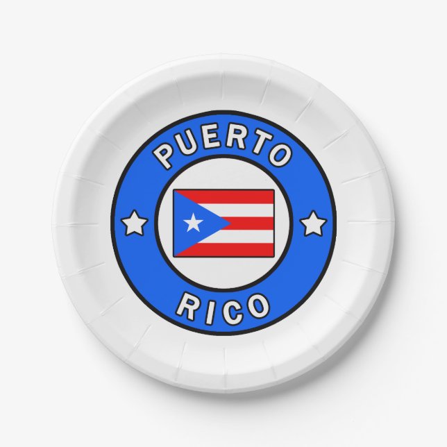 Puerto Rico Pappteller (Vorderseite)