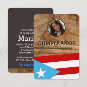 Puerto Rico Party: Flagge: Personalisiertes Foto Einladung