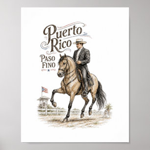 Puerto Rico Paso Fino Pferdekunst – Unsere Erbscha Poster