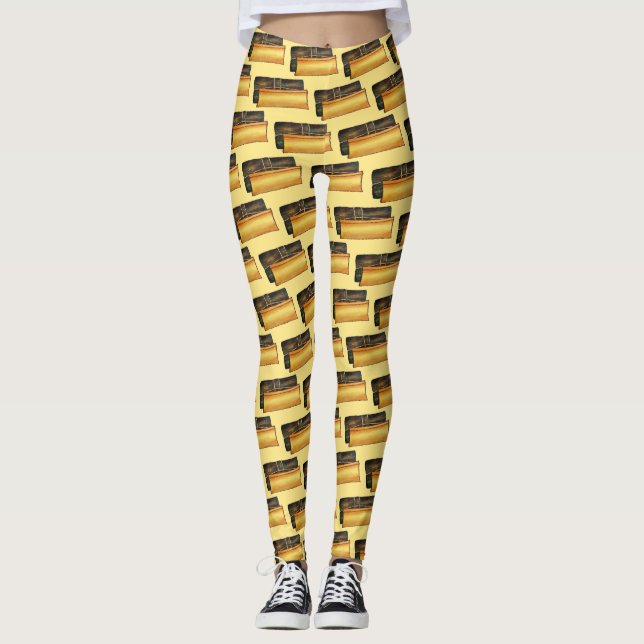 Puerto Rico Pasteles Savory Banana Leaf Cakes Leggings (Vorderseite)