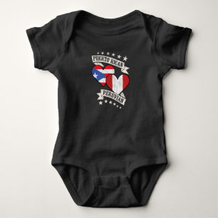 Puerto Rico Peru Herzflags Puerto Rico Peru Baby Strampler