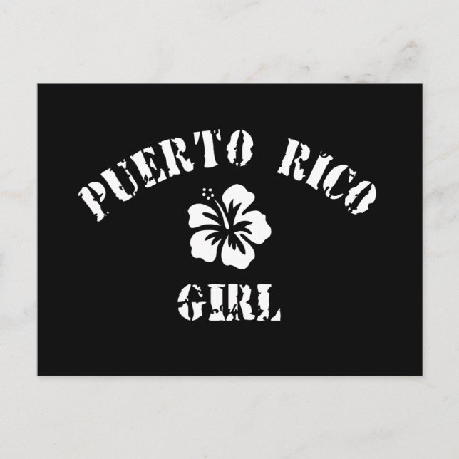 Puerto Rico Pink Girl Postkarte (Vorderseite)