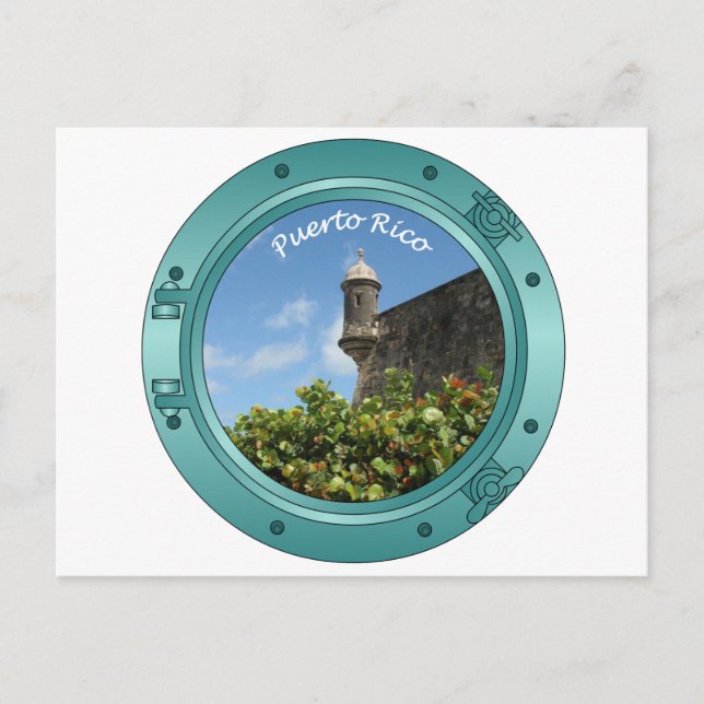 Puerto Rico Porthole Postkarte (Vorderseite)