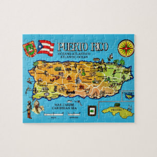 Puerto Rico Postcard Karte Puzzle