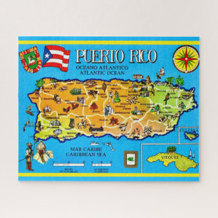 Puerto Rico Postkarte 16x20 Puzzle