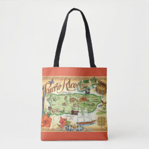 Puerto Rico Postkarten-Karten-Schultertasche