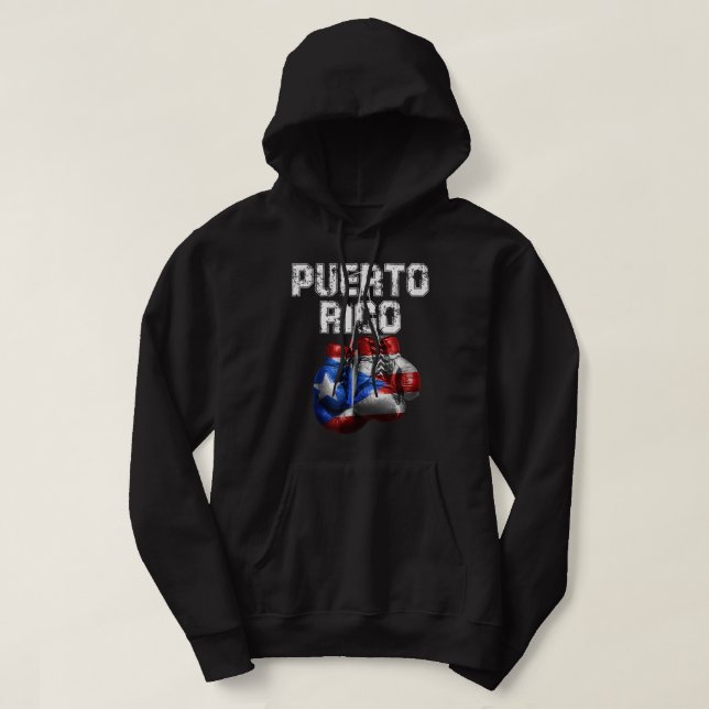 Puerto Rico Pride - Vintage Boxhandschuhe 449 Hoodie (Design vorne)