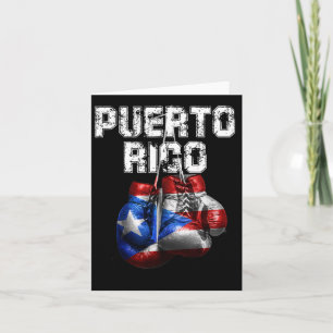 Puerto Rico Pride - Vintage Boxhandschuhe Karte