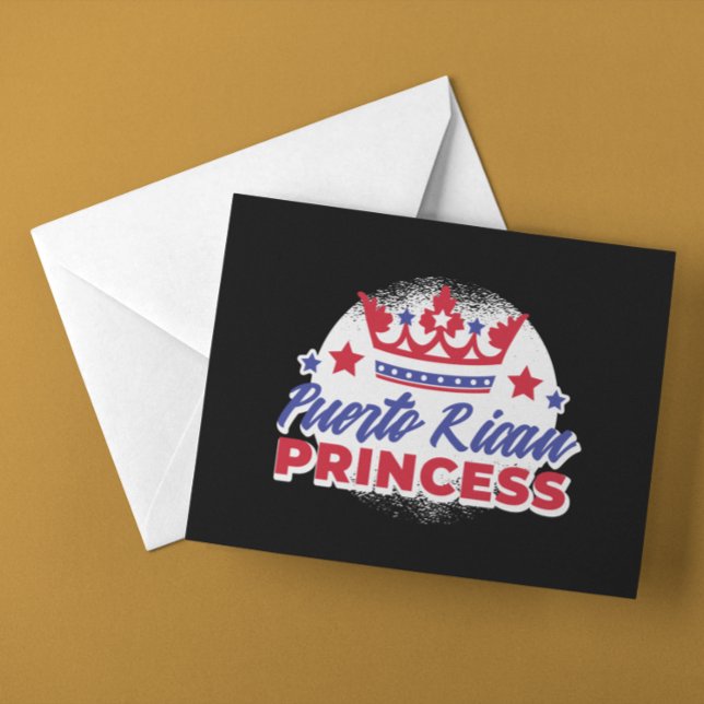 Puerto-Rico-Prinzessin Niedlich Boricua Girl Pride Postkarte (Puerto Rican Princess Cute Boricua Girl Pride Postcard)