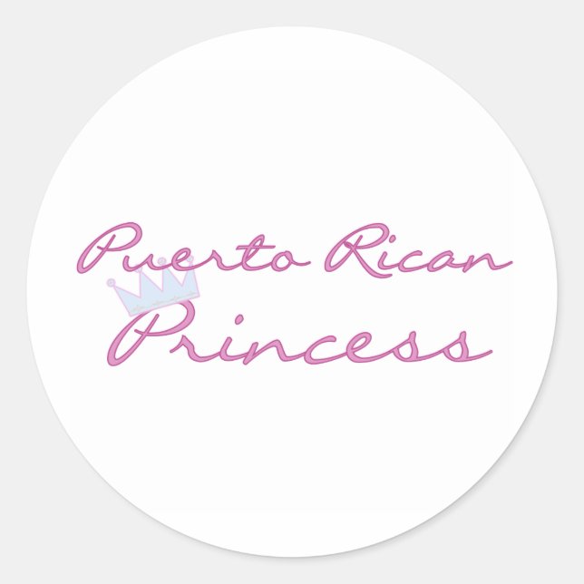Puerto-Rico-Prinzessin Runder Aufkleber (Vorderseite)
