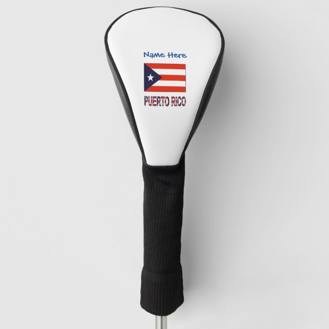 Puerto Rico Puerto Rican Flag Blue Personalization Golf Headcover (Vorderseite)