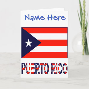 Puerto Rico puerto-ricanische Flagge Blau Personal Karte