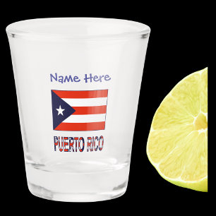 Puerto Rico Puerto-ricanische Flagge Blau Personal Schnapsglas