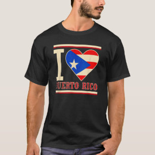 Puerto Rico Puerto Rico Fahne Liebe Falknerei 4 T-Shirt