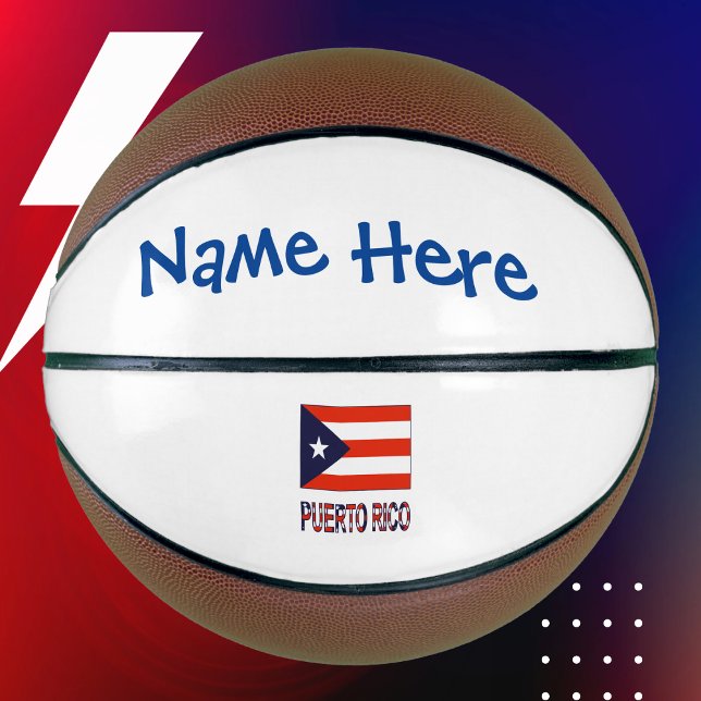 Puerto Rico Puerto Rico Flag Blau Personalisierung Basketball (Von Creator hochgeladen)
