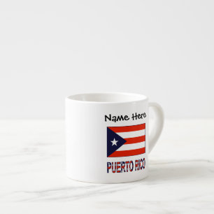 Puerto Rico Puerto Rico Flag Blau Personalisierung Espressotasse