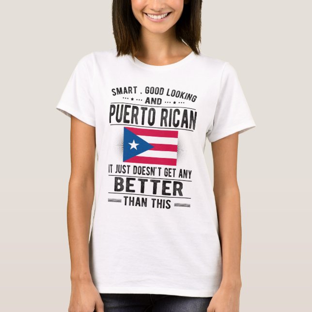 Puerto Rico Puerto Rico Roots Puerto Rico Flag T-Shirt (Vorderseite)
