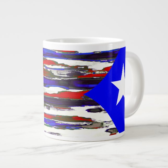 Puerto Rico / Puertorican Flag ~ 20oz Jumbo Tasse (Vorderseite Rechts)