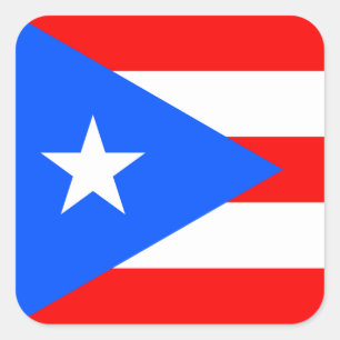 Puerto Rico Quadratischer Aufkleber