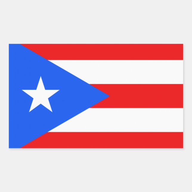 Puerto Rico Rechteckiger Aufkleber (Vorderseite)