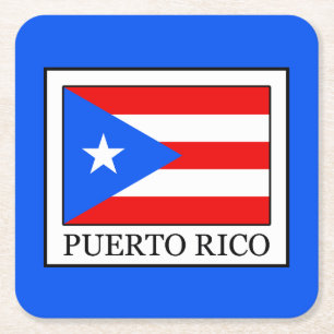 Puerto Rico Rechteckiger Pappuntersetzer